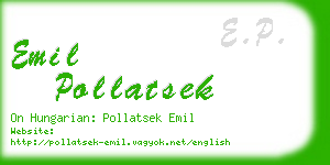 emil pollatsek business card